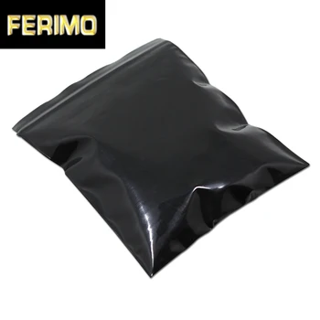 

22*32cm 200Pcs/ Lot Party Black Grocery Zip Lock Zipper Packaging Bags Self Seal Opaque Water Proof Soft Poly Packing Pouch