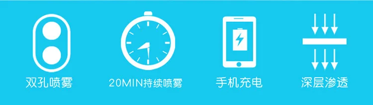 Xiaomi увлажнитель с двойным отверстием, нано-распылитель, прибор для подачи воды, зарядка Xiomi, портативный прибор для подачи воды с внешним аккумулятором