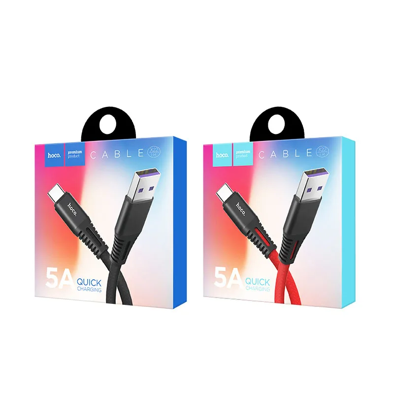 HOCO X22 20 шт./лот 1 м 5A супер зарядка usb type C кабель для samsung S10 S9 huawei P30 Xiaomi USB-C быстрое зарядное устройство