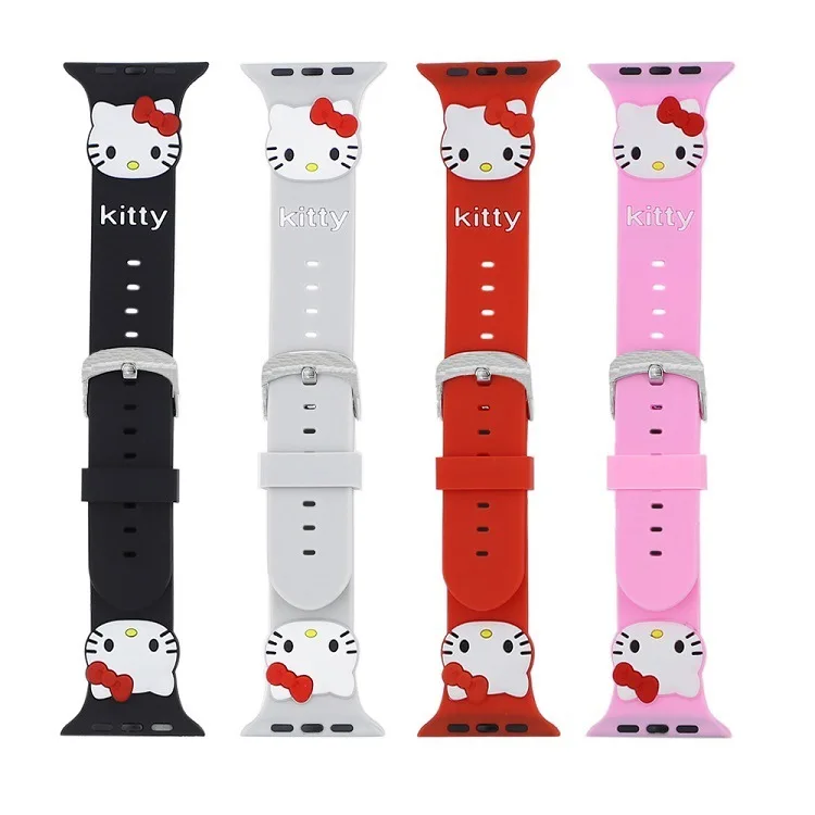 

For Apple IWatch 1/2/3/4 38mm/42mm TPU Material Kitty Gel Watch Band
