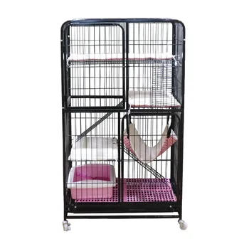 

Pet Cat Cage Home Villa Room Oversized Free Space Double Layer Three-story House Nestdog fence hamster fence