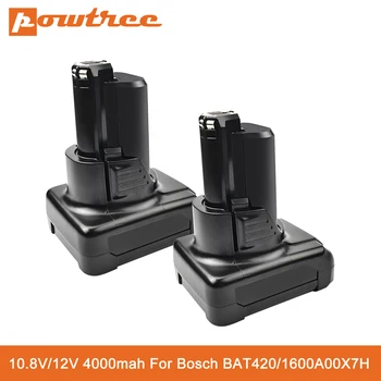 

Powtree 4000mAh10.8V -12V Li-ion BAT411 Rechargeable Battery for BOSCH BAT412A BAT413A D-70745GOP 2607336013 2607336014 PS20-2