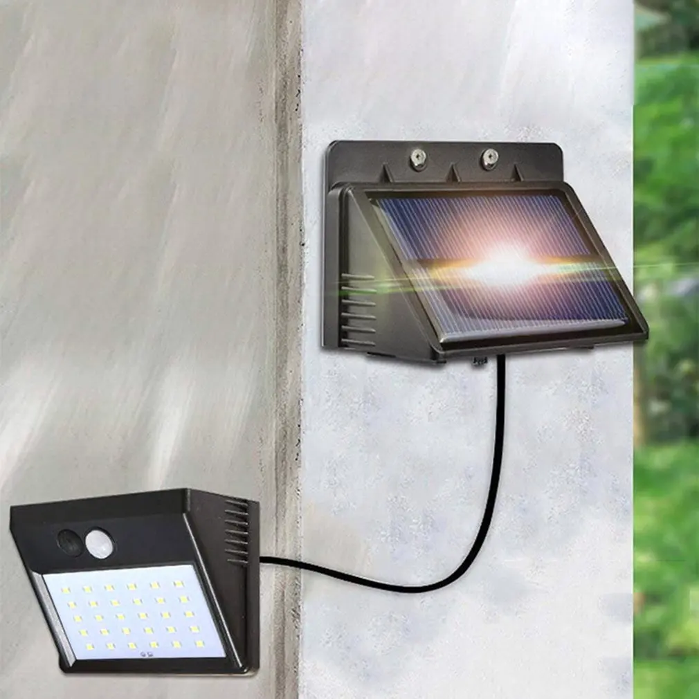 30 светодиодный светильник на солнечной батарее, индукционный настенный светильник с датчиком движения, уличный светильник, индукционный светильник