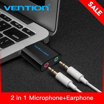 

Vention Mini External USB Sound Card USB To 3.5mm headphone Adapter Audio Card For Mic Speaker Laptop PS4 Computer Sound Card