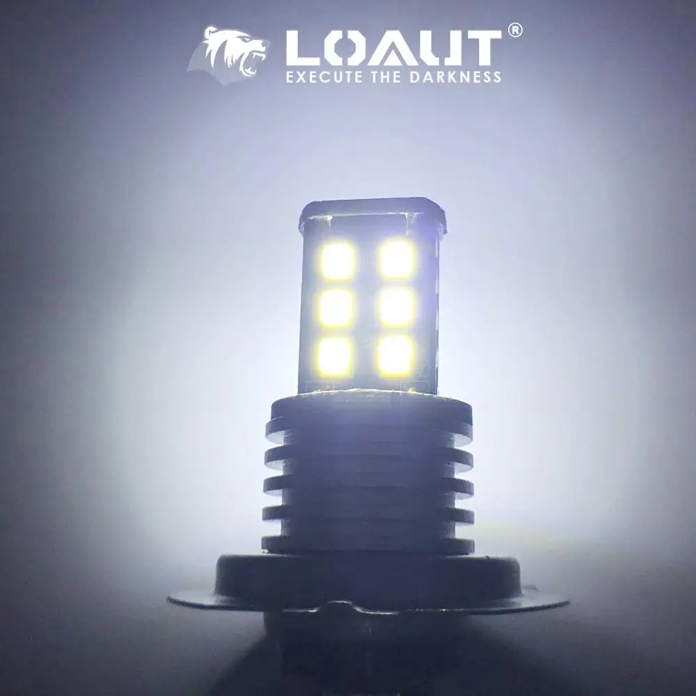 LOAUT H7 9 SMD 3528 автомобиль светодиодный лампы супер яркие белые Противотуманные фары 12V 24V Белый вождения дневные ходовые лампы Авто Мото грузовик