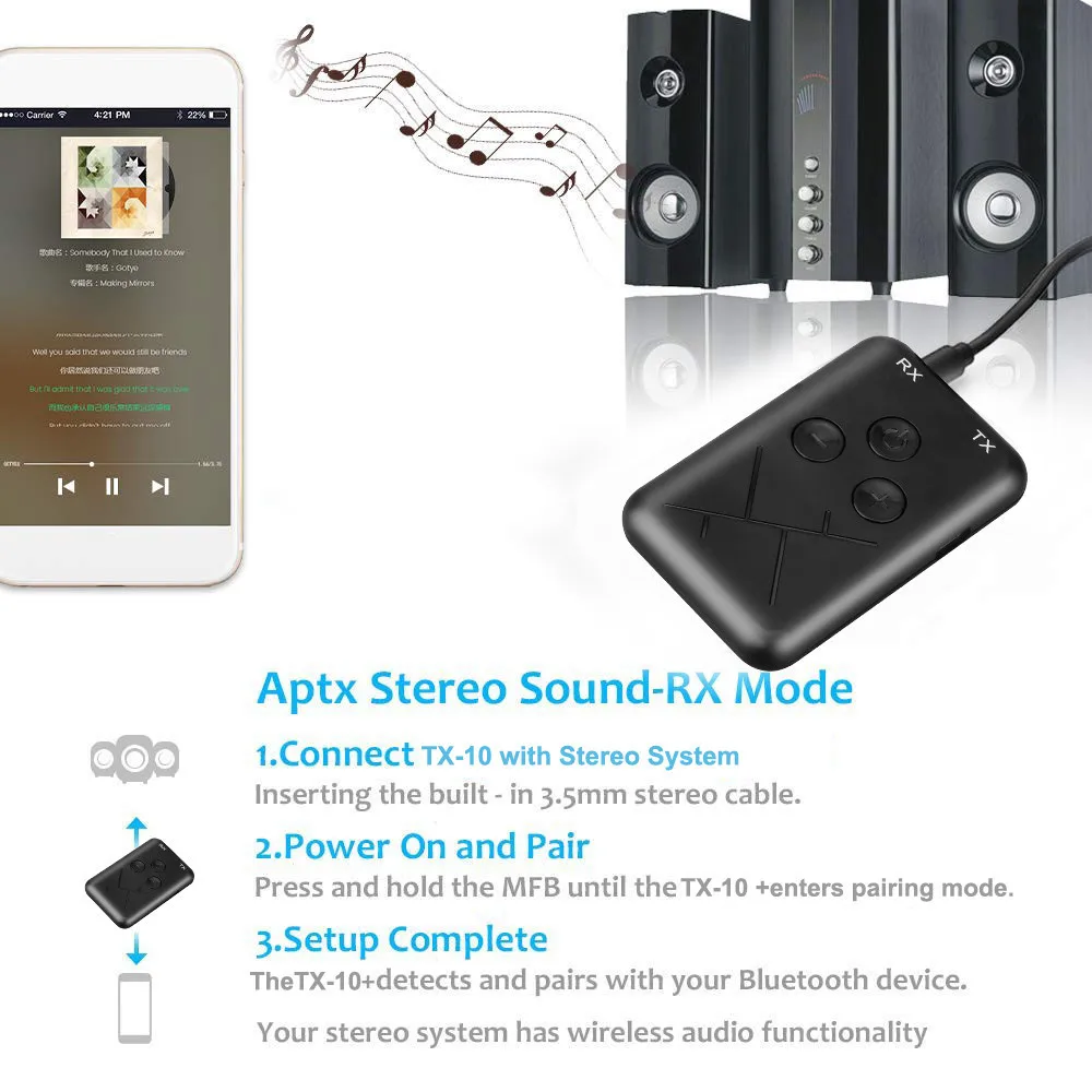 Ouhaobin аудио адаптер 3,5 мм Музыкальный USB адаптер 2в1 Bluetooth 4,2 передатчик и приемник стерео Bluetooth адаптер