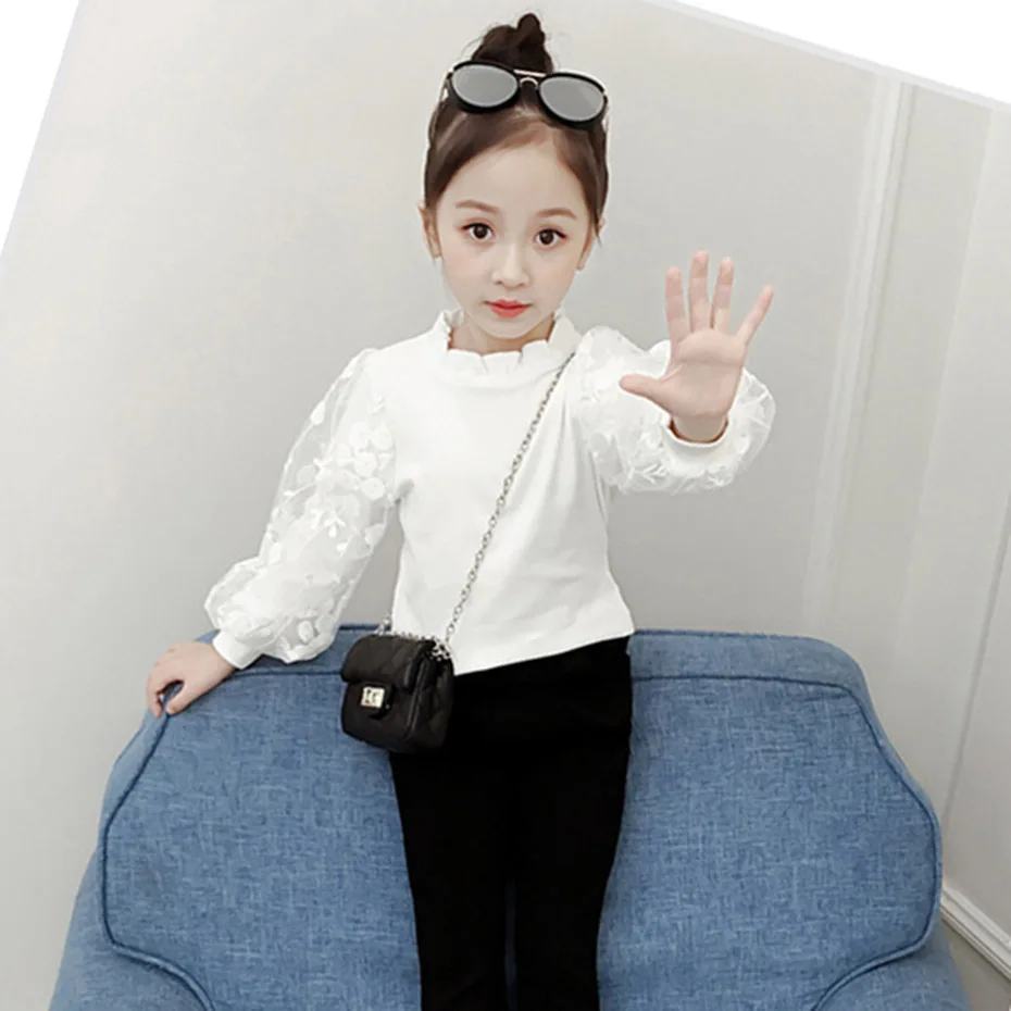 

Blouse For Girls Solid White Blouse For Girls Lace School Shirt For Girl School Clothes For Girls Age 6 8 10 12 14 Year