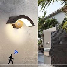 Открытый водонепроницаемый светодиодный настенный светильник 20 Вт PIR датчик движения умный детектор шлюз сад балкон коридор вилла крыльцо огни