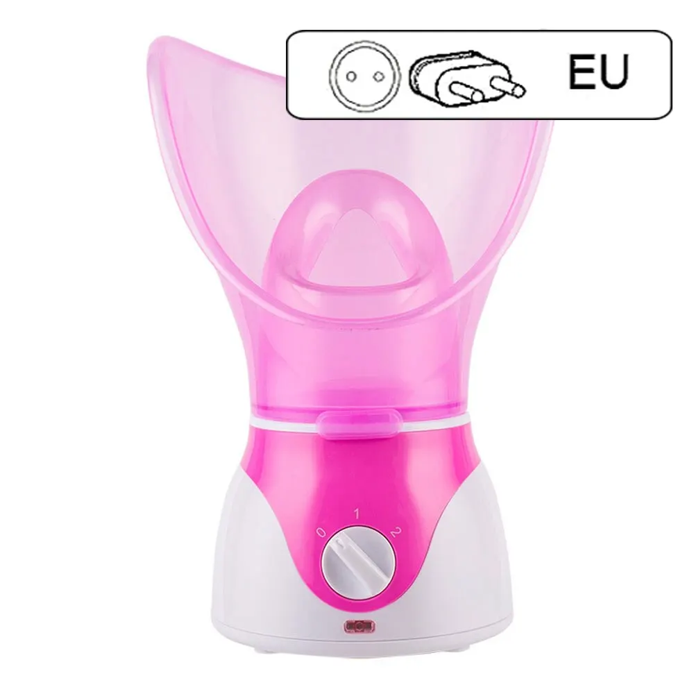 EU Plug Пароварка для лица, термальный распылитель для лица, глубокое очищение, очиститель для лица, пароварка, машина для ухода за кожей, инструмент для лица, красота, пароварка, устройство - Цвет: EU Plug