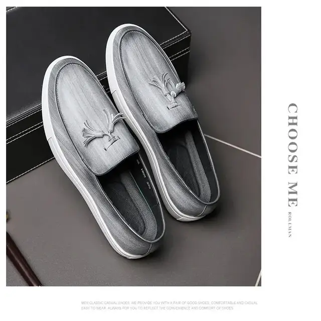 Men's Shoes Spring 2021 New Loafers Retro Ugly Big-toed Shoes Low-top One Pedal All-match Casual  Men Shoes  ZQ0217 4