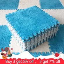 Tapis de jeu en peluche doux pour bébé, 10 pièces, Puzzle en mousse Eva, garde au chaud dans la chambre d'enfant, 30x30x1CM