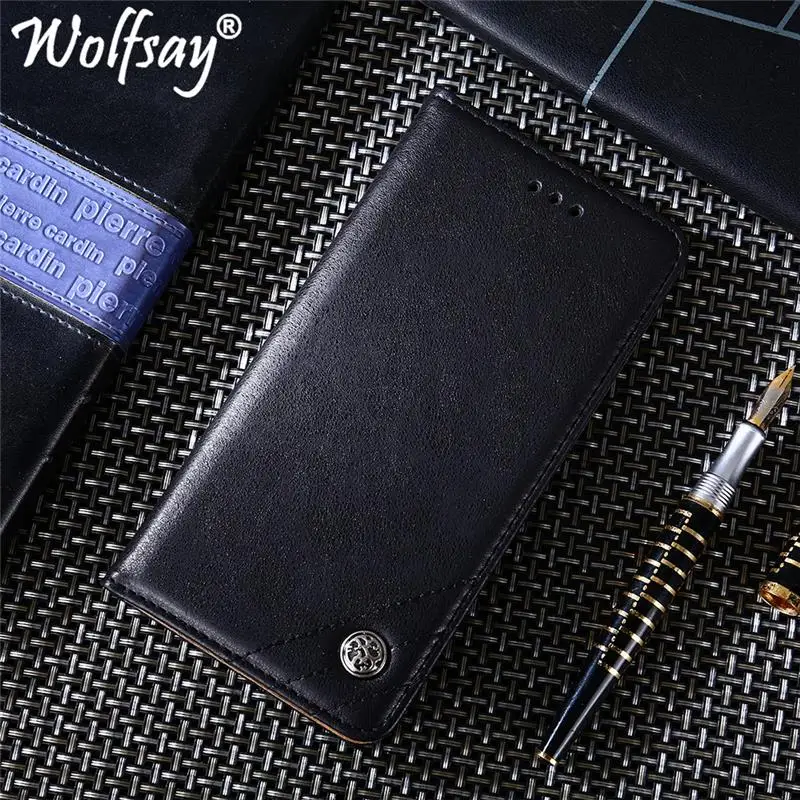Black Чехол Wolfsay для LG K50S, треугольный узор, откидная крышка, искусственная кожа и мягкий ТПУ внутренний чехол, чехол для LG K40S(), без магнита - Цвет: Black