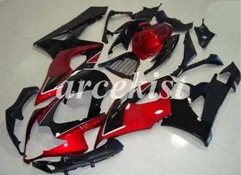 

Injection New ABS Motorcycle Full Fairings Kit Fit For SUZUKI GSX-R1000 K5 2005 2006 05 06 GSXR1000 body set Custom Red black