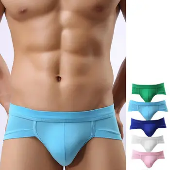 

2020 sexy briefs Mens Seamless Low Waist Short Boxers Pants Underwear Underpant Black Gray Pink Red White Blue