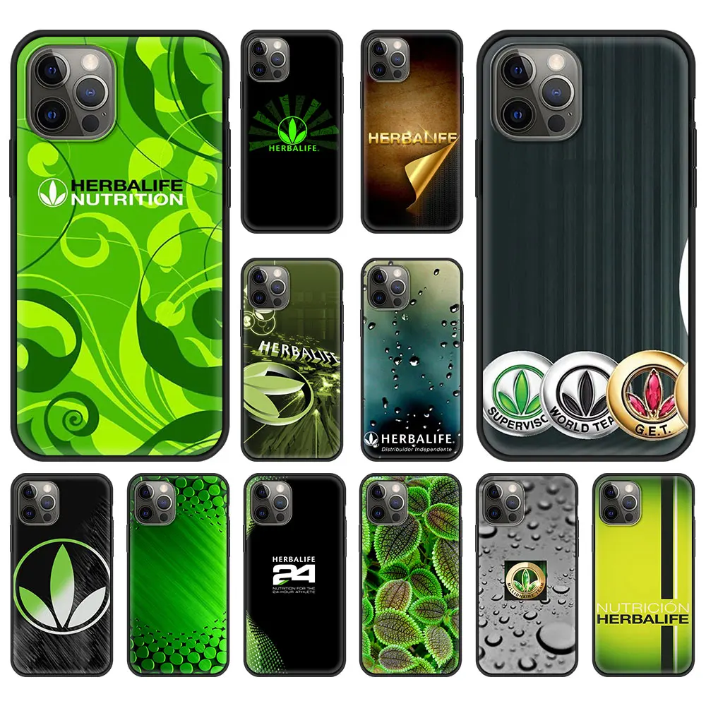 Чехол для телефона Herbalife 24 iPhone 11 12 13 Pro XS Max 8 7 Plus X XR силиконовый мягкий черный