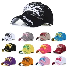 2021 New Cotton Letter Baseball Cap Retro Outdoor Sports Caps Women Bone Gorras Curved Fitted Washed Vintage Dad Hats For Men