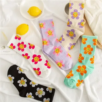 

Smile Flower Socks Women Cotton Comfy breathable Women's Socks & Hosiery Homewear Underwear Short Socks Hosiery