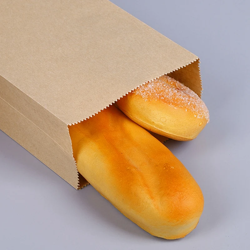 100 Paper Bags Brown Kraft Paper Bag Gift Bag Snack Baking Package