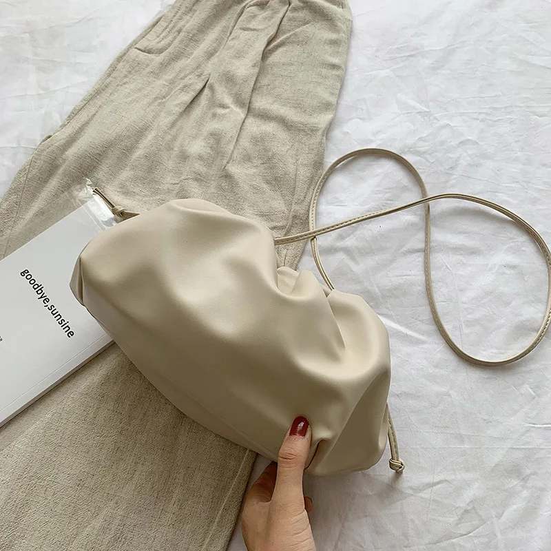EXCELSIOR женская кожаная сумка-мешок PU клатч INS Blogger рекомендуем сумку через плечо большой емкости сумки на плечо для женщин - Цвет: White