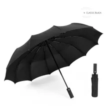 Ветрозащитный 3 складной автоматический зонт обратный Складной Бизнес Зонт Дождь мужчины автомобиль автоматический обратный Зонты сильный