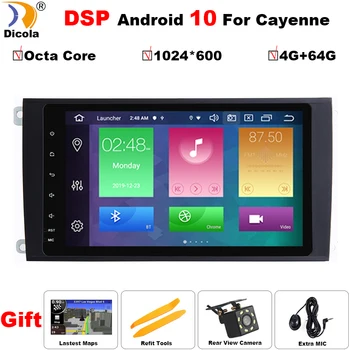 

DSP Octa Core 8'' Android 10 Car DVD Player for Porsche Cayenne 2003-2010 With Bluetooth Head unit 4G RAM 64G ROM 3G/4G Wifi RDS
