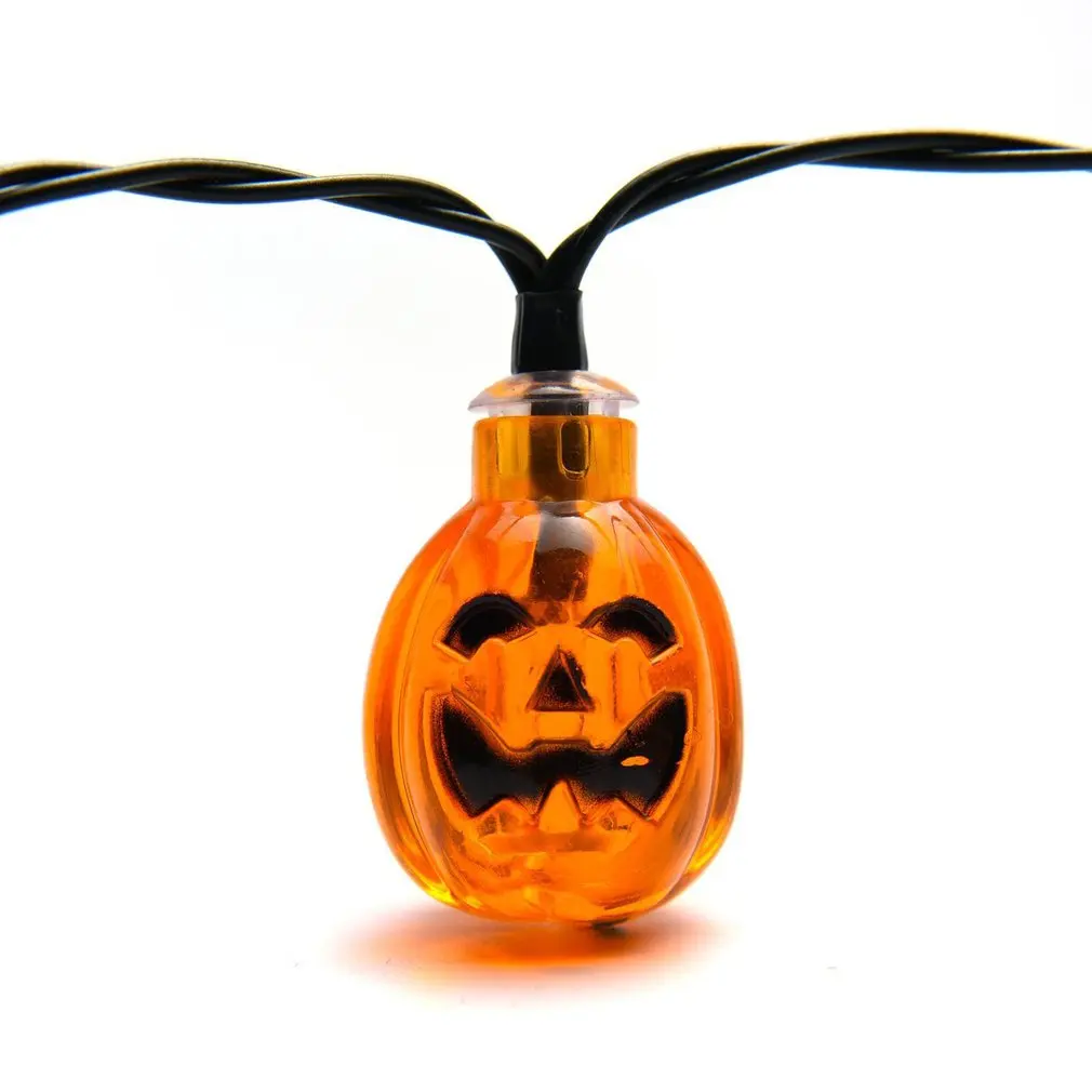 

Solar Halloween Pumpkin String Glowing Decorative Party Lights 20 LED Lights Hollow Pumpkin Strings Warm White Festival Supplies