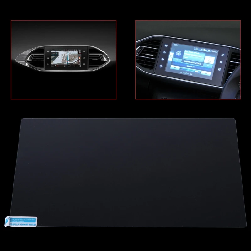

Hot New 1 Set 9.7 inch Auto Car Navigation Tempered Glass Film Screen Protector Case For Peugeot 308 408 508 208 High Quality