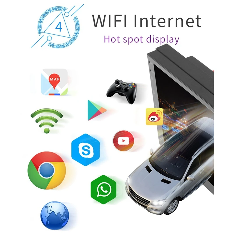 Новый Android 8 1 GPS навигация WiFi 7 дюймов 2Din восемь ядер стерео MP5 FM плеер