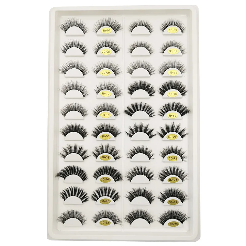 

20 Pairs Multipack 3D Soft Mink Hair False Eyelashes Handmade Wispy Fluffy Long Lashes Natural Eye Makeup Tools Faux Eye Lashes