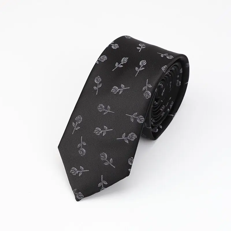 Галстуки для мужчин, галстук с карманом, квадратный, Цветочный, для торжественного платья, для шеи, галстук, тонкий, мужской, роскошный, 6 см, галстуки, коричневый, черный, в горошек - Цвет: 04