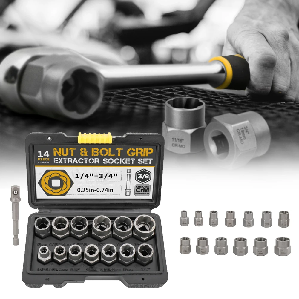 14 шт. гайка и извлекатель для болта набор инструментов болт жидкость снятия Набор