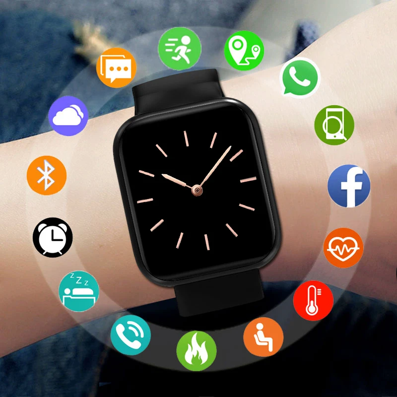Умные часы Full Touch для мужчин и женщин умные Android IOS электронные смарт фитнес трекер