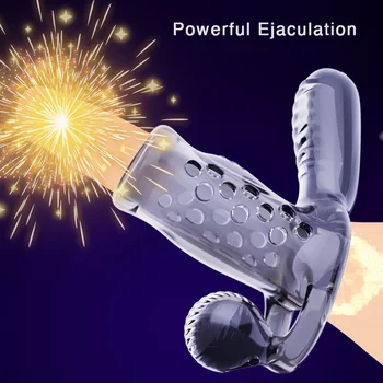 Male Penis Ring Vibrators Sleeve for Penis Prostate Massage Delay Enlargement, Adult Toys Sex Shop Sexules Toys for Men a Couple 5