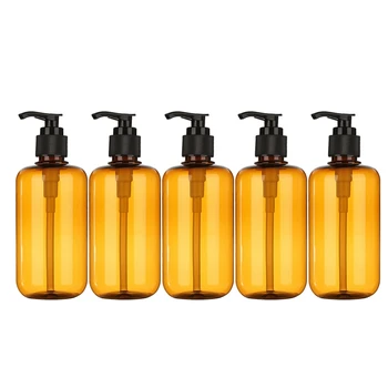 

5X 200Ml Brown Soap Dispenser Plastic Foaming Bottle Liquid Pump Container