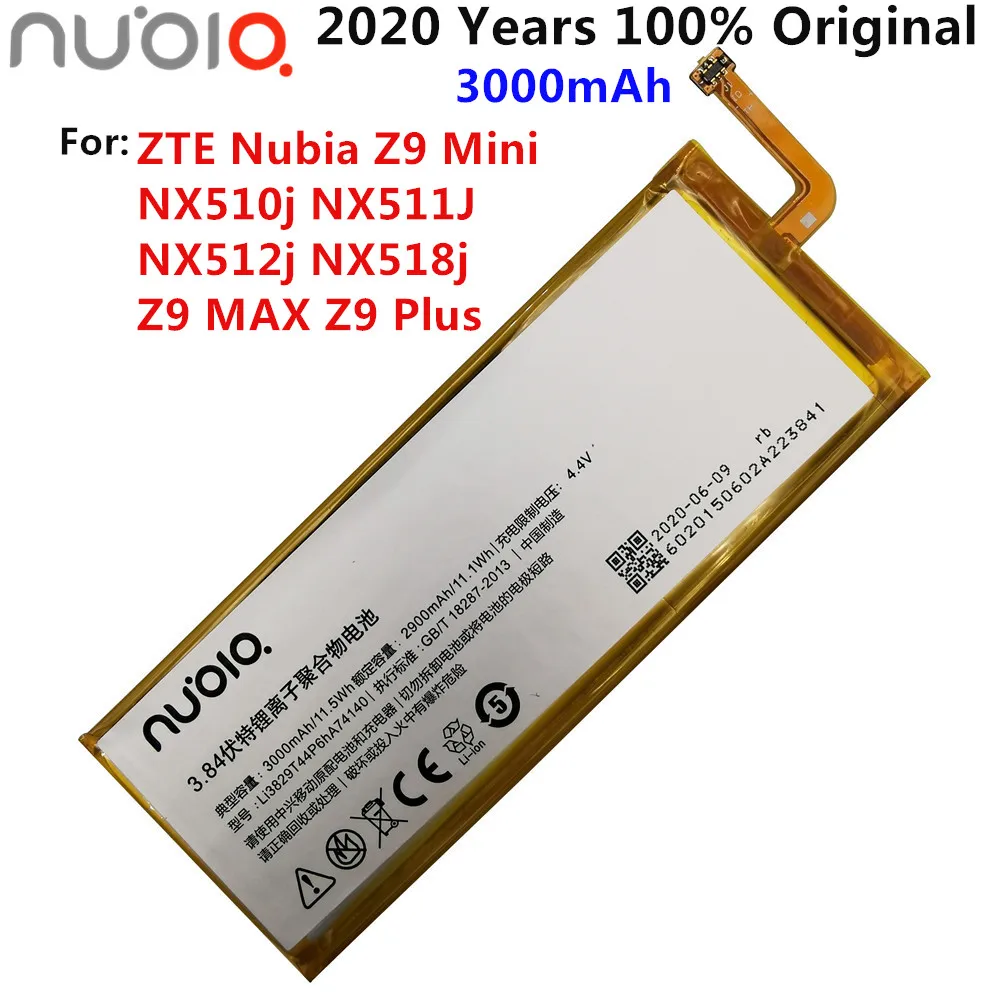 Аккумулятор 3 84 в 3000 мАч Li3829T44P6hA74140 для ZTE Nubia Z9 Mini NX510j NX511J NX512j NX518j MAX Plus|Аккумуляторы
