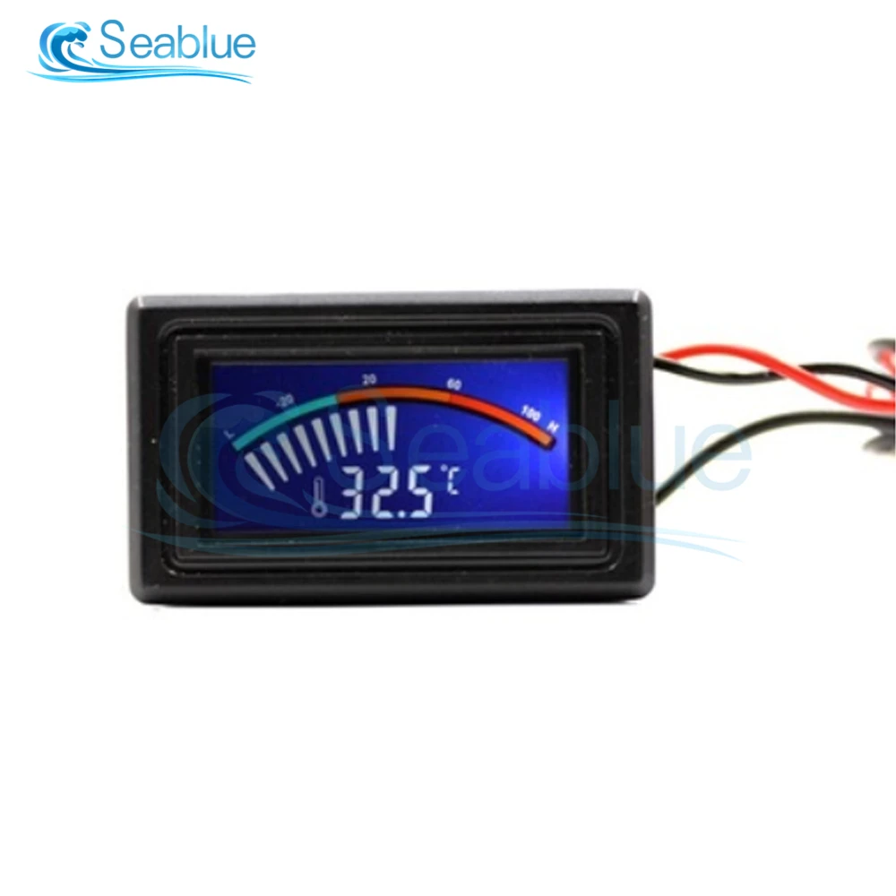 LCD 디지털 포인터 온도계, 자동차 수온 게이지, 컴퓨터 에어컨 보일러용 C/F 온도계