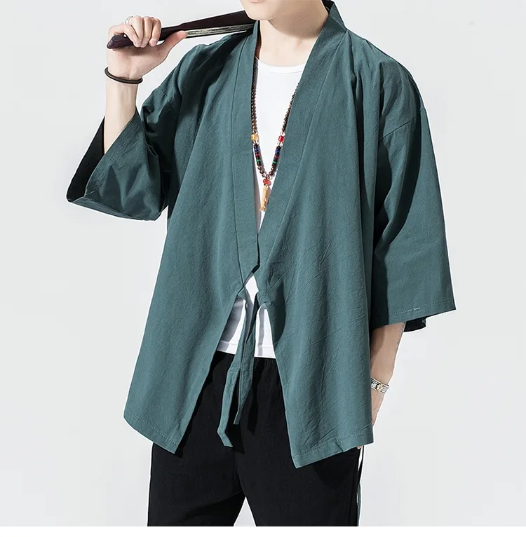 Дизайн мужское кимоно куртка повседневные традиционные куртки пальто свободные оверсайз Мужской Топ японский Винтаж национальная куртка для мужчин