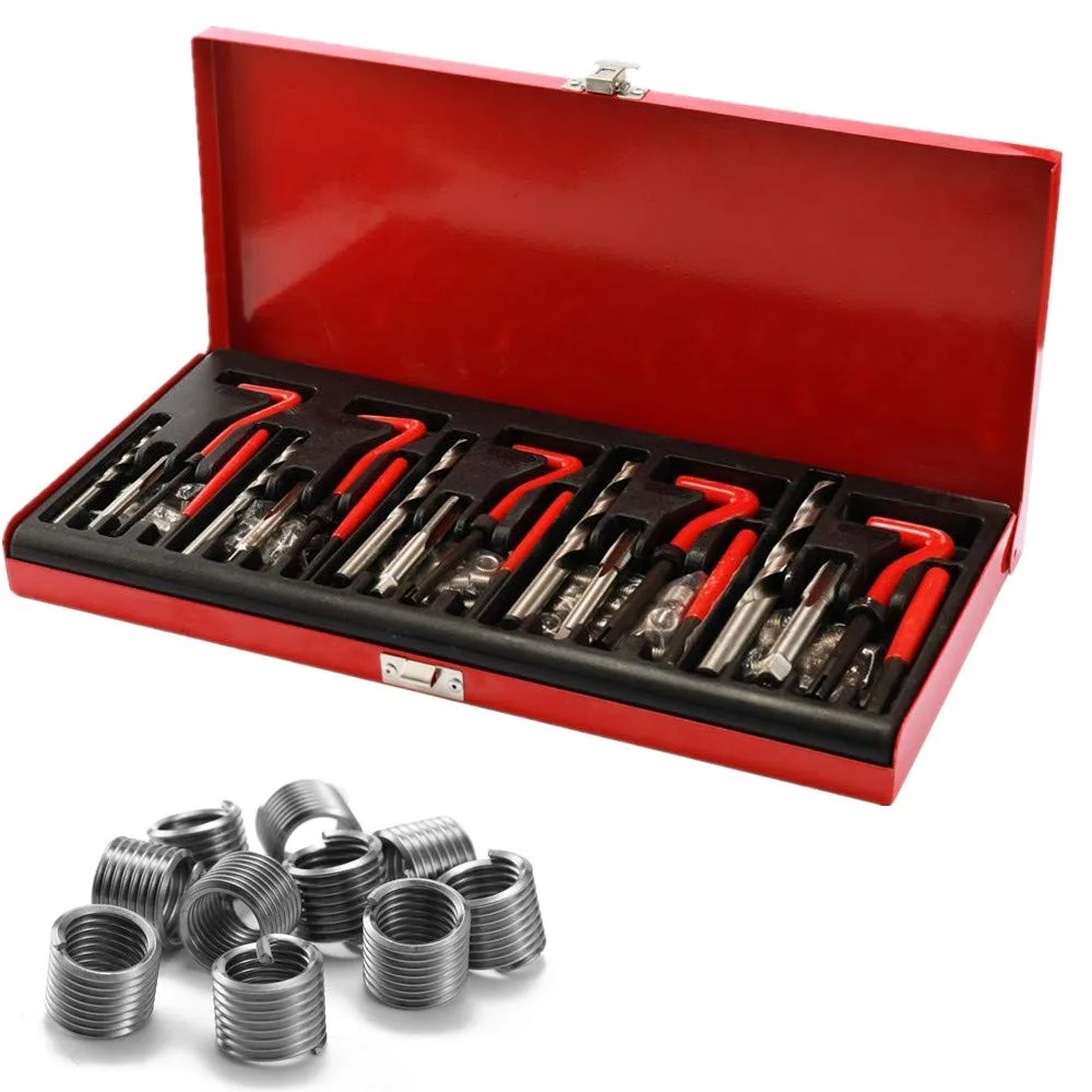 

Thread Repair Kit High Speed Steel Thread Repair Kit 13Pcs Engine with Hex Wrench Various Specifications Twist Drill Repair Tool