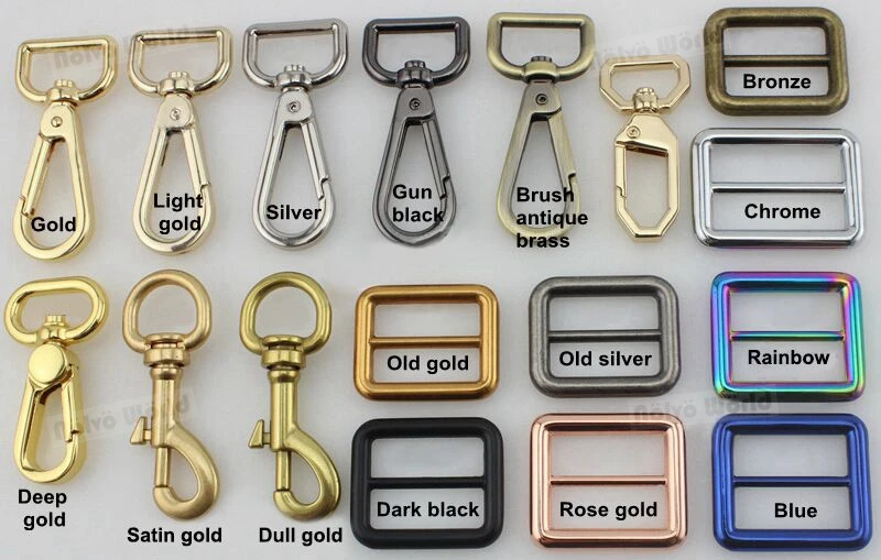 8 Fibbie In Pelle Con Bottone A Pressione - Chiusure Per Borse, Giacche, Quaderni - Colorate