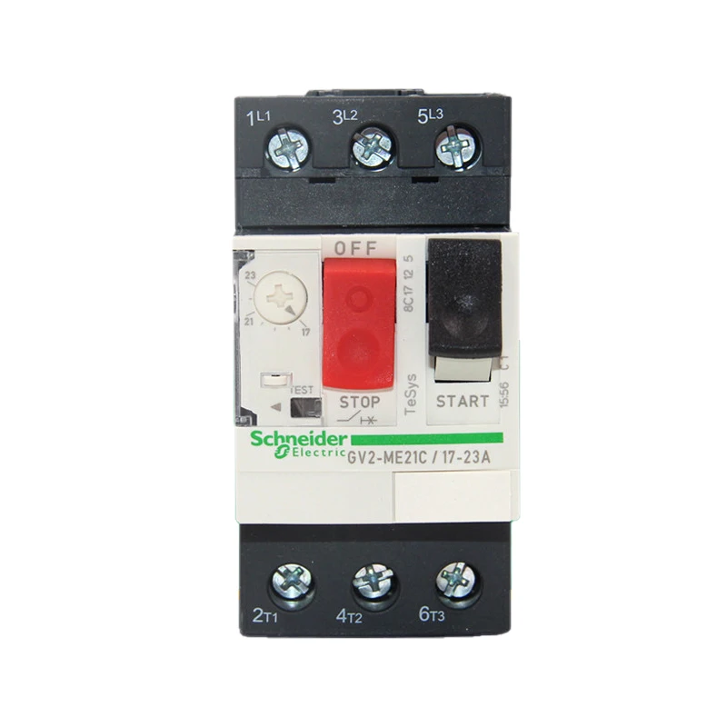 

Authentic Motor thermal magnetic circuit breaker button 3P GV2ME21C motor protection switch setting current range 17-23A 10KA
