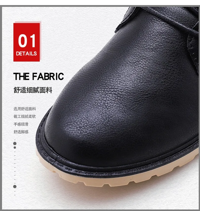 New Arrival Fashion Suede Leather Men Snow Boots Autumn Winter Warm Plush Men boots Ankle Boots casual Martin boots Flat shoes