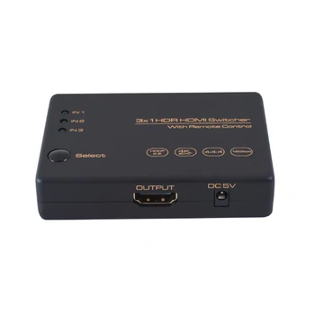 

4K 60Hz With HDMI Cable Computer Multi Ways HDTV HDPC2.2 HDR Switcher IR Remote Control Wide Range 18Gbps Home Audio 3 In 1 Out