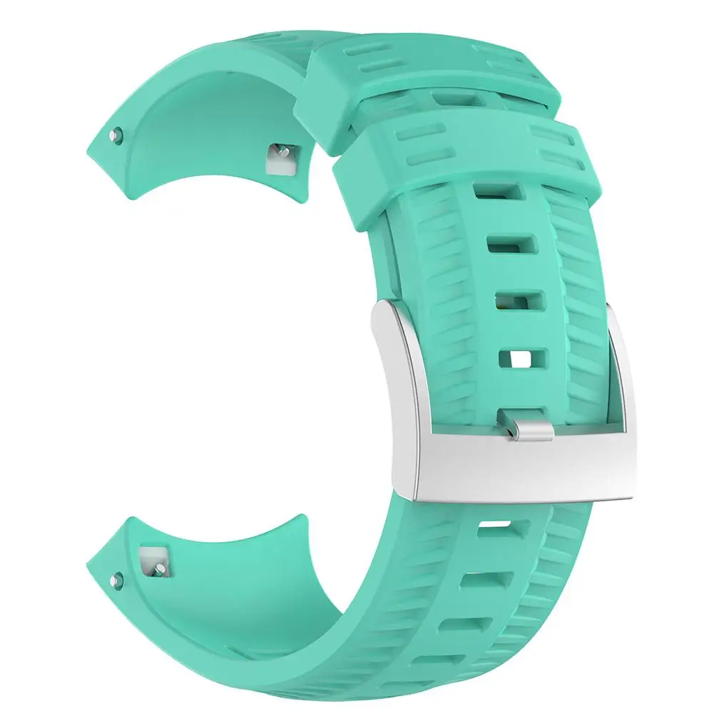 Дышащий ремешок для часов SUUNTO 9, сменный мягкий силиконовый ремешок для часов, модная повязка на запястье для Suunto 9, аксессуары для умных часов - Цвет ремешка: Green