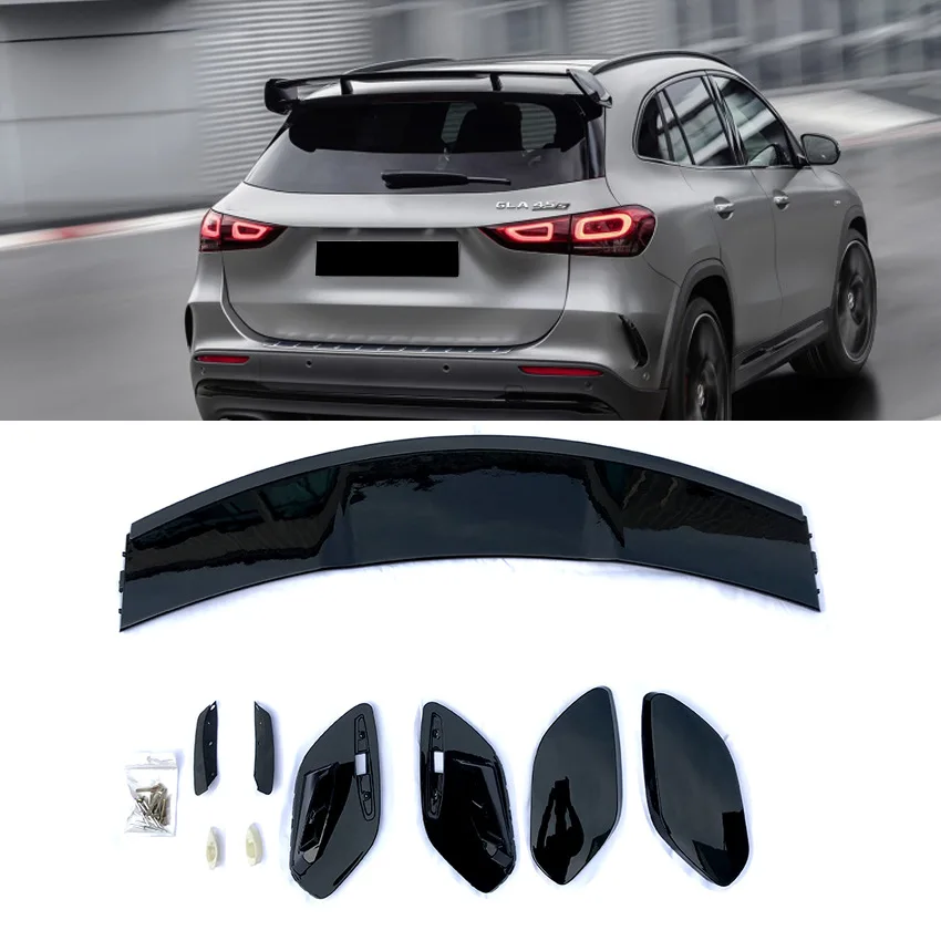 

For Mercedes-Benz GLA Class GLA180 200 GLA35 45 AMG H247 2020+ ABS Plastic Rear Spoiler Wing Trunk Lid Cover