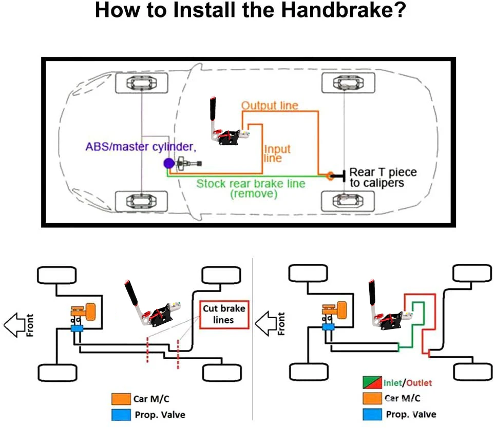 Sim Racing Handbrake Clamp LZONE UNIVERSAL HYDRAULIC HANDBRAKE