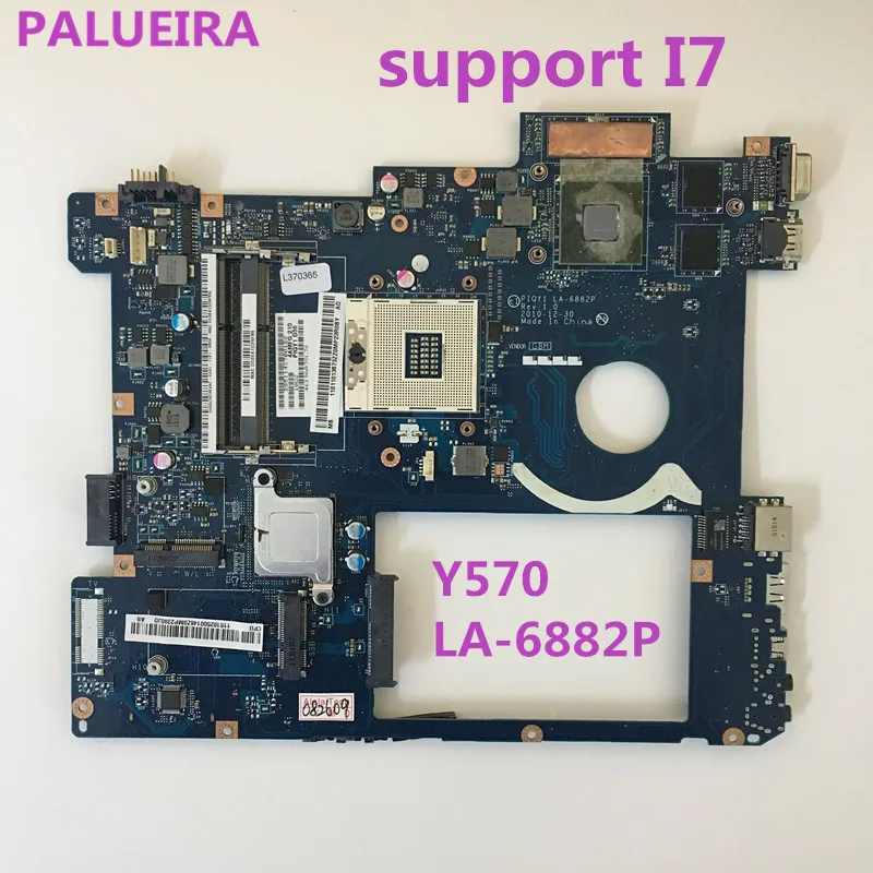 PALUBEIRA LA-6882P для lenovo Y570 материнская плата для ноутбука поддержка процессора i7 PIQY1 Rev: 2,0 с видеокартой протестирована
