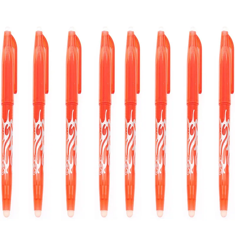 8 креативная Радужная Волшебная стираемая ручка 0,5 мм, заполненная 4 шт, чехол для ручки, пластиковая 8 цветов, гелевая ручка для детей, студентов, Обучающие канцелярские принадлежности - Цвет: 8pc