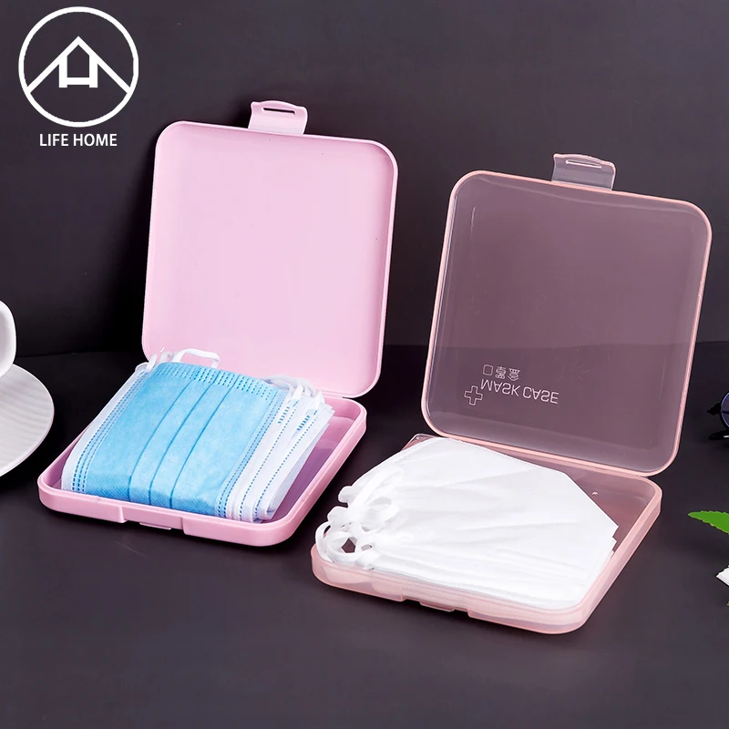 

KN95 Mask Storage Case Box Cover Pink Green Box Masks Cute To Store Masks Box Save Delicate Saves Mask Plastic Storage Boxes