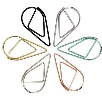 

Paperclips Office Decorate Folk Arts Craft Paper Book Reading School Colorful Metal Lovely Portable Paper Clips Marking Storage