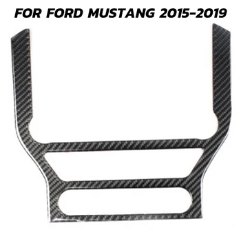 

Carbon Fiber Car Interior Central Control CD Panel Cover Trim Sticker Car Accessories Stickers For Ford Mustang 2015-2019